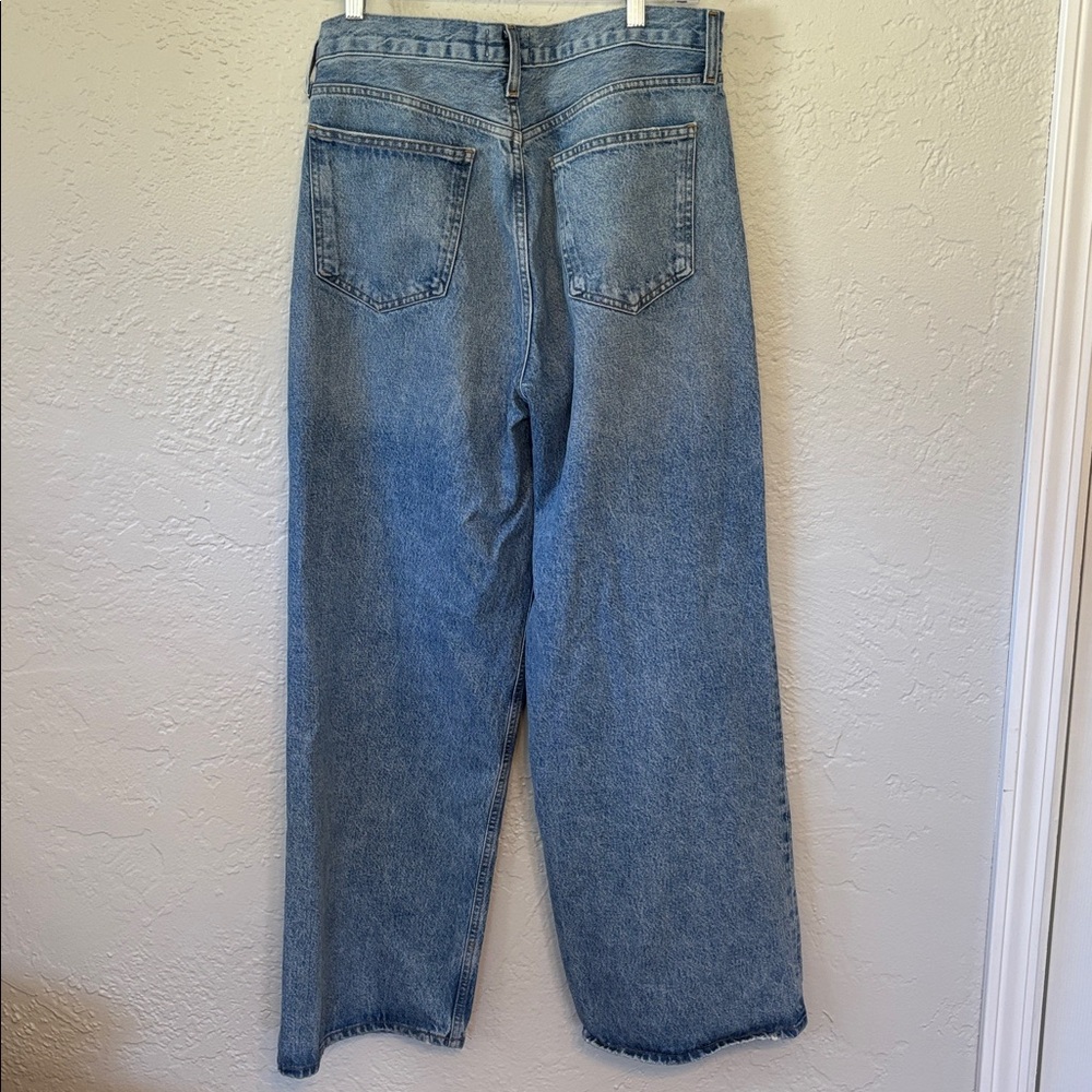 Agolde Women’s WideLeg Baggy Light Blue Wash Denim Jeans 29 - Picture 8 of 9